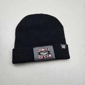WWE Unisex Beanie OSFM Black Embroidered Logo Patch YES Daniel Bryan